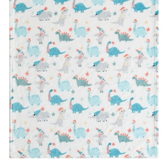 Parents Choice Plush Baby Blankets, plaid and dinosaur designs; 30” x 36” - Picture 4 of 8